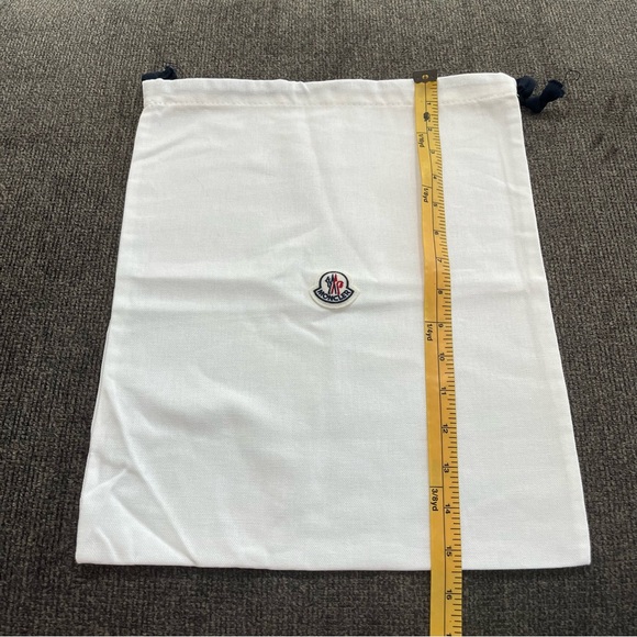 Moncler Dust Bag White Logo 12.5" X 15.5” Shoes Purse Storage Cover Travel - Picture 7 of 9